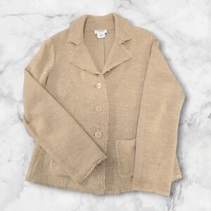 Talbots Beige Blazer with Fringe Detail